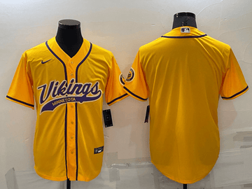 Custom Minnesota Vikings gold jersey