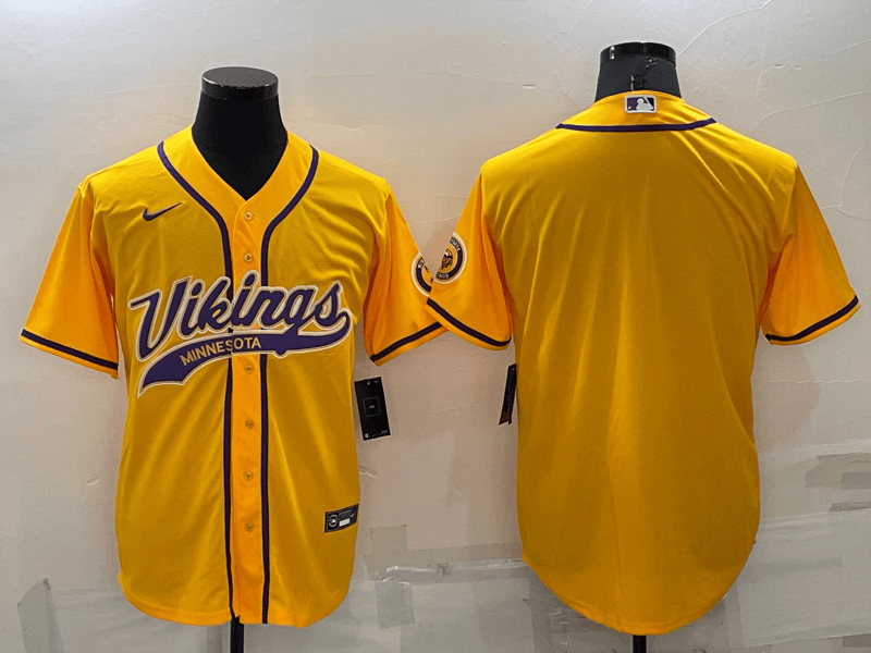 Custom Minnesota Vikings gold jersey
