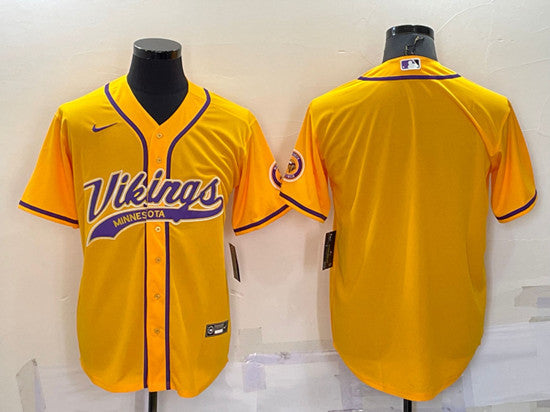 Custom Minnesota Vikings gold jersey