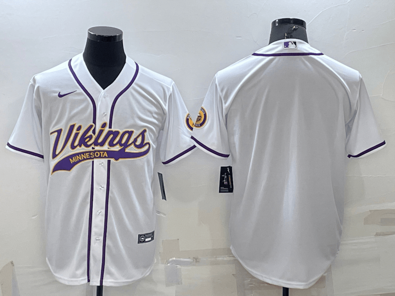 Custom Minnesota Vikings white jersey