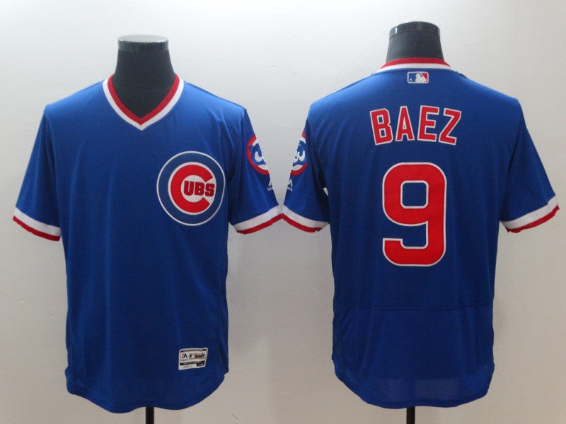 Javier Baez Chicago Cubs royal Throwback jersey