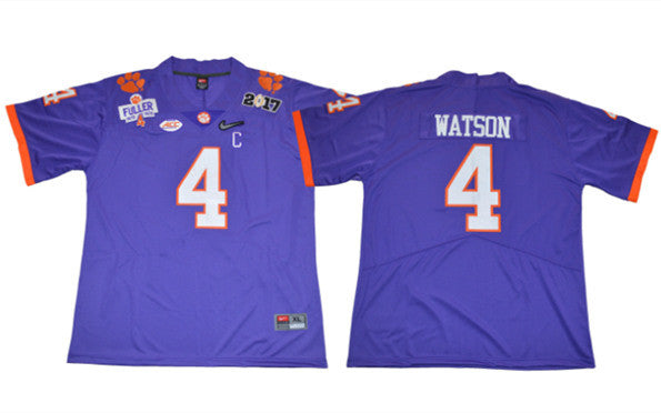 Tigers Tigers 4 Deshaun Watson purple jersey