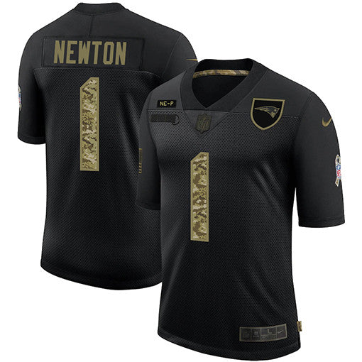Cam Newton New England Patriots black Salute To Service jersey