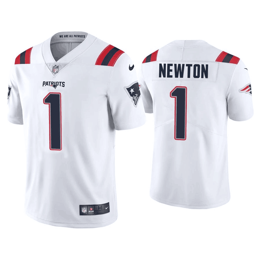 Cam Newton New England Patriots white Vapor jersey