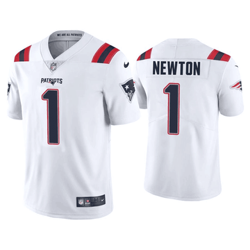 Cam Newton New England Patriots white Vapor jersey