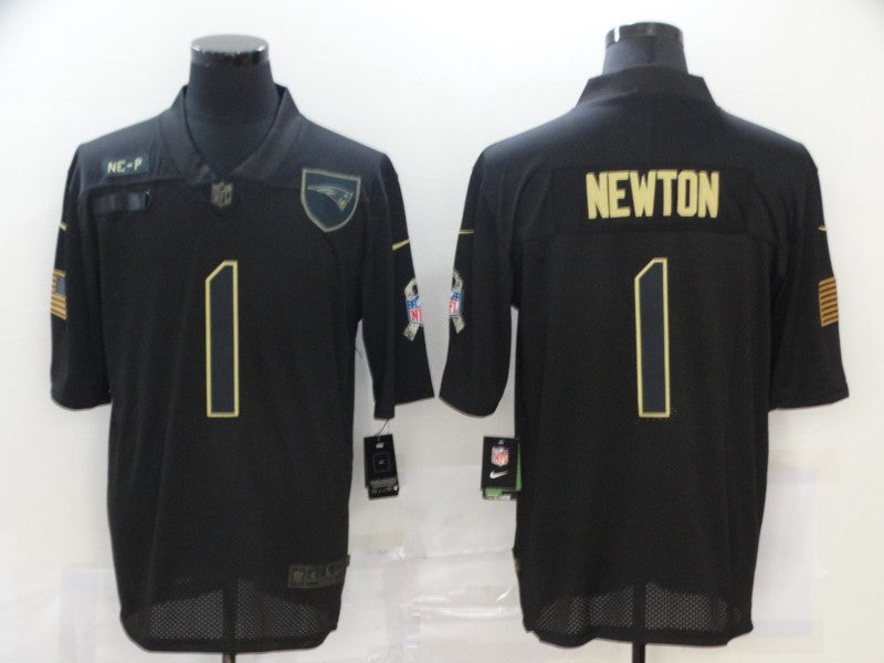 Cam Newton New England Patriots black Salute To Service jersey