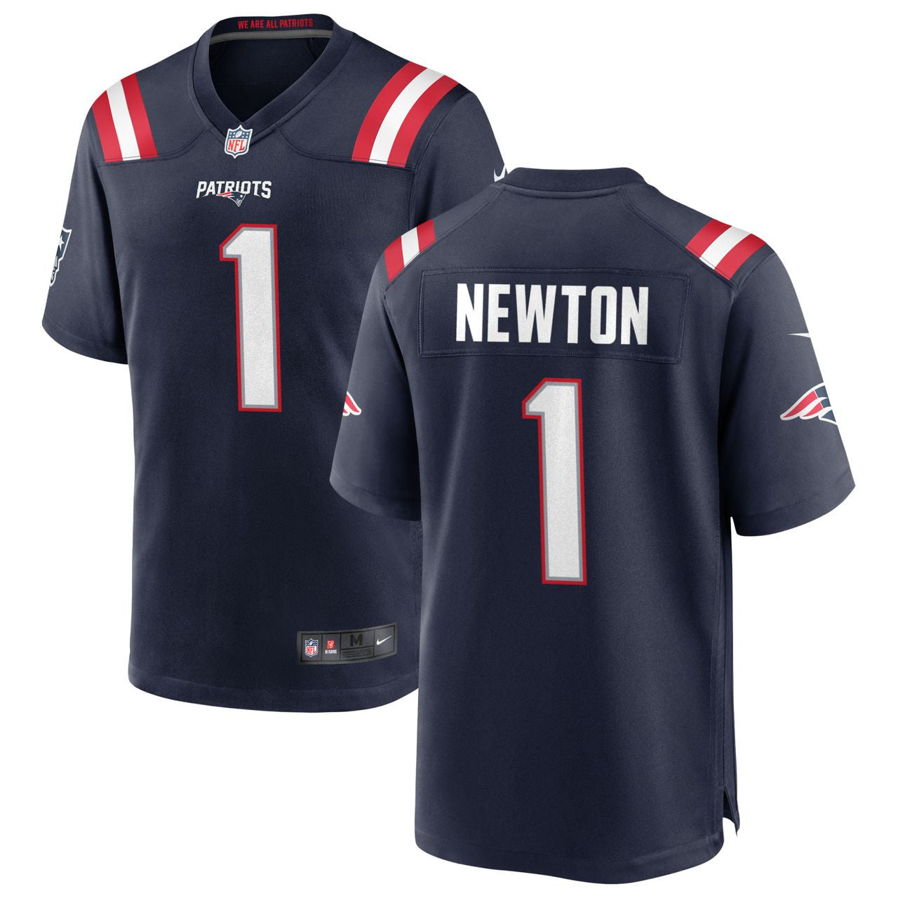 Cam Newton New England Patriots navy Vapor jersey