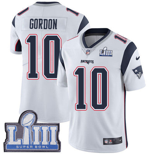 Josh Gordon New England Patriots white Vapor jersey