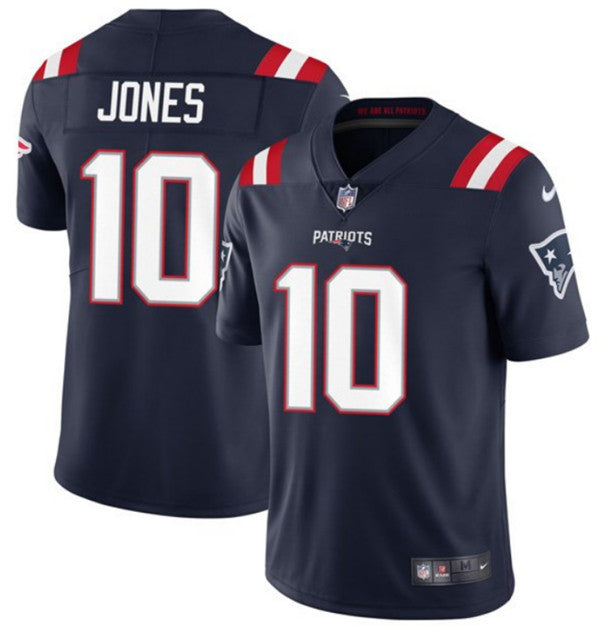Mac Jones New England Patriots navy Vapor jersey