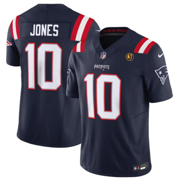 Mac Jones New England Patriots navy Vapor jersey
