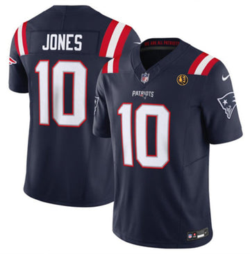 Mac Jones New England Patriots navy Vapor jersey