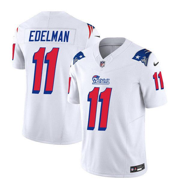 Julian Edelman New England Patriots white Limited jersey