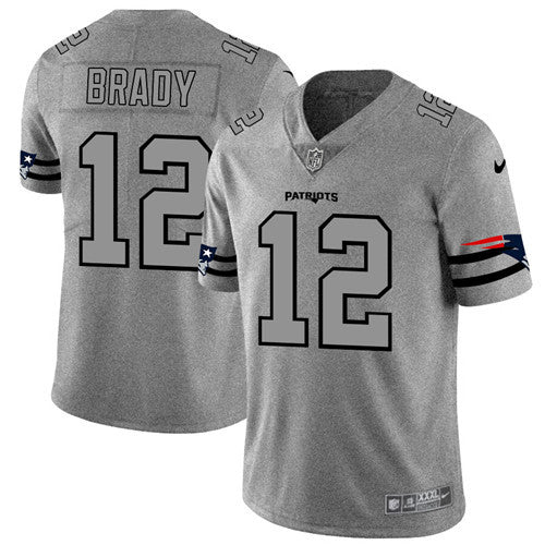 Tom Brady New England Patriots gray Limited jersey