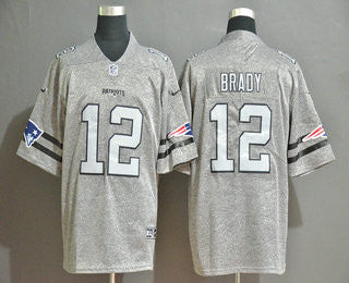 Tom Brady New England Patriots gray Vapor jersey