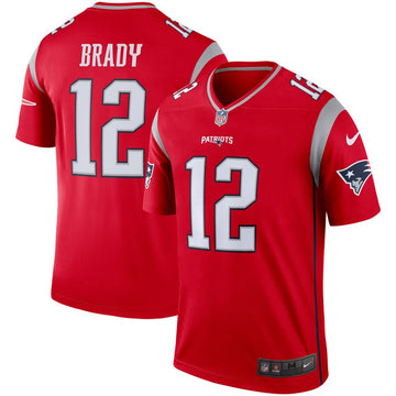 Tom Brady New England Patriots red Inverted Legend jersey