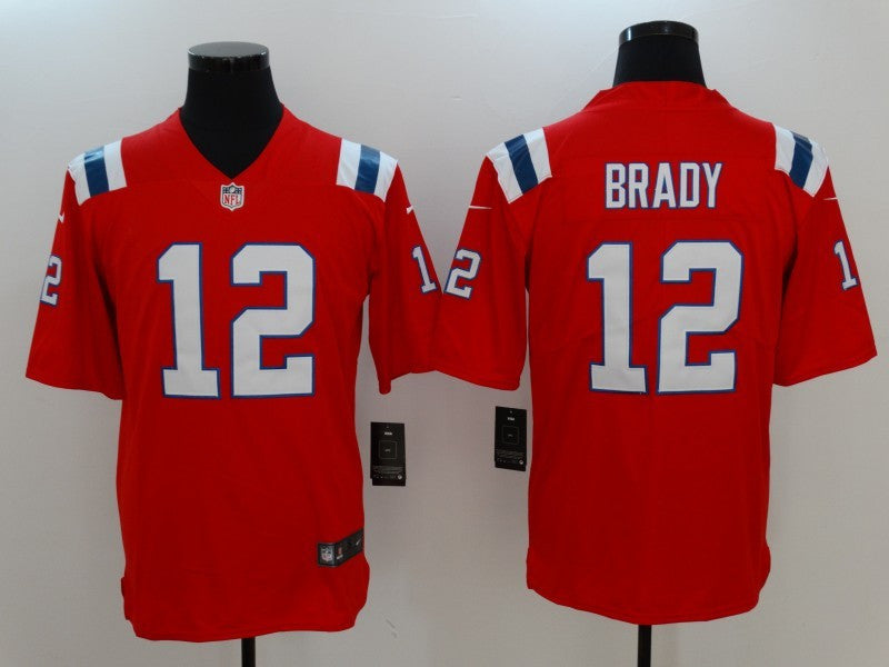 Tom Brady New England Patriots red Vapor jersey