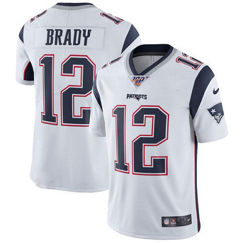 Tom Brady New England Patriots white Vapor jersey