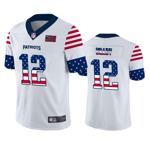 Tom Brady New England Patriots white Limited jersey