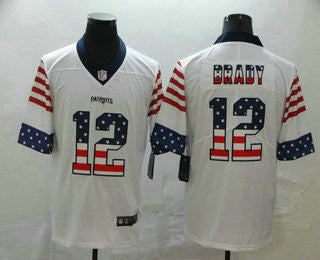Tom Brady New England Patriots white jersey