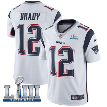 Tom Brady New England Patriots white Vapor jersey