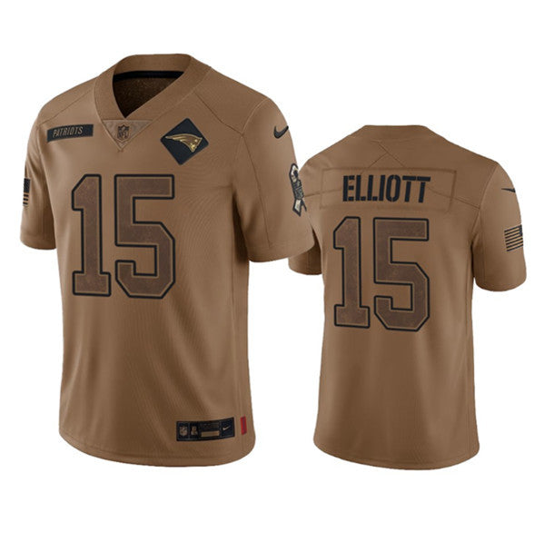 Ezekiel Elliott New England Patriots brown Salute To Service jersey