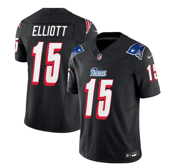 Ezekiel Elliott New England Patriots black Limited jersey