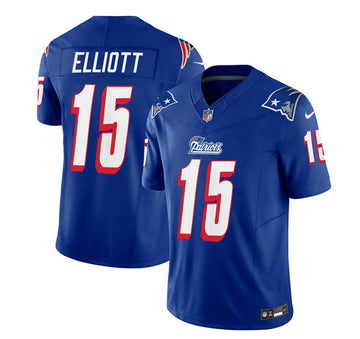 Ezekiel Elliott New England Patriots blue Limited jersey