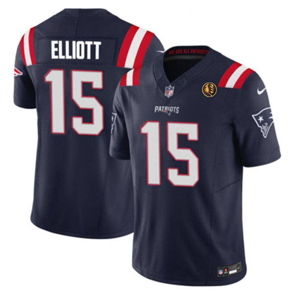 Ezekiel Elliott New England Patriots navy Vapor jersey