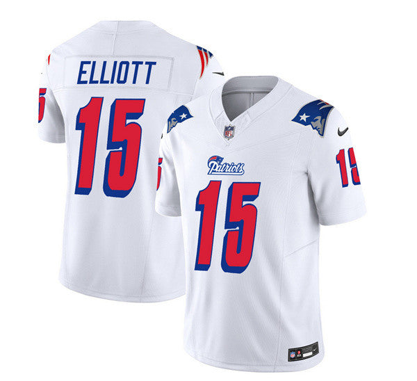 Ezekiel Elliott New England Patriots white Limited jersey