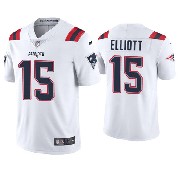 Ezekiel Elliott New England Patriots white Vapor jersey