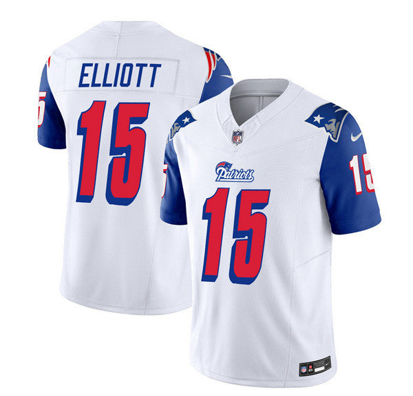 Ezekiel Elliott New England Patriots white Limited jersey