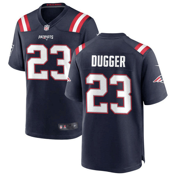 Kyle Dugger New England Patriots navy Game jersey