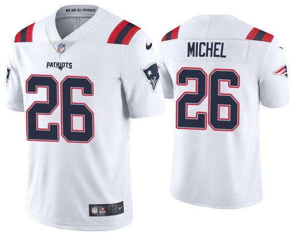 Sony Michel New England Patriots white Vapor jersey
