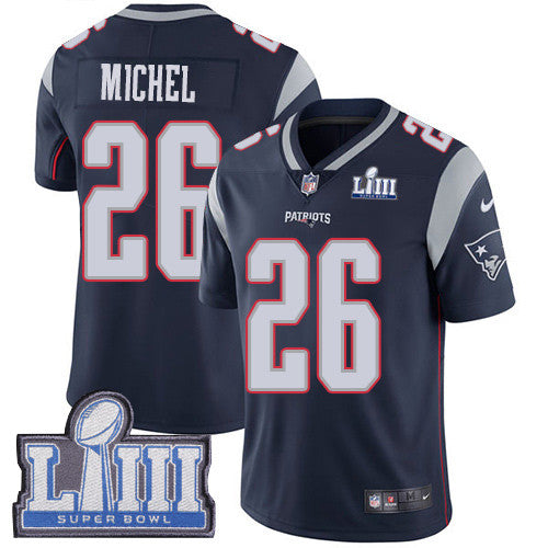 Sony Michel New England Patriots navy Vapor jersey