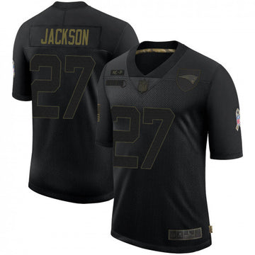 J.C. Jackson New England Patriots black Salute To Service jersey