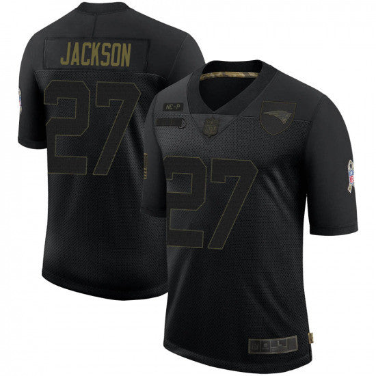 J.C. Jackson New England Patriots black Salute To Service jersey