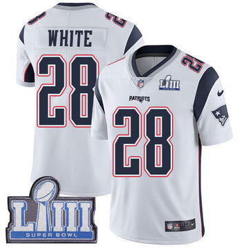 New England Patriots white Vapor jersey