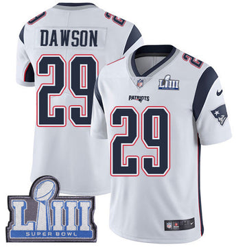 Duke Dawson New England Patriots white Vapor jersey