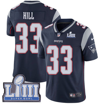 Jeremy Hill New England Patriots navy Vapor jersey