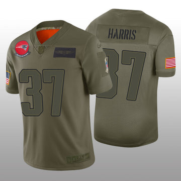 Damien Harris New England Patriots camo Salute To Service jersey