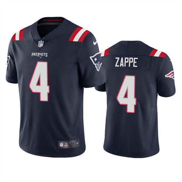 Bailey Zappe New England Patriots navy Vapor jersey