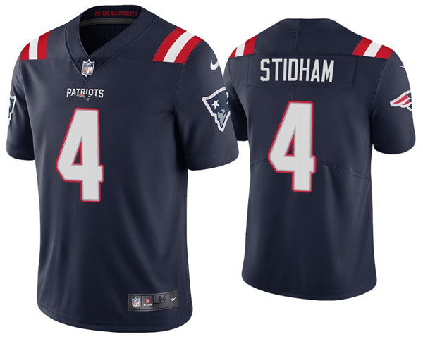 Jarrett Stidham New England Patriots navy Vapor jersey