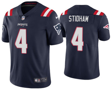 Jarrett Stidham New England Patriots navy Vapor jersey