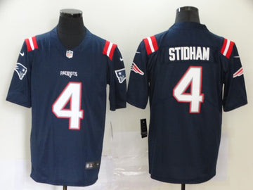 Jarrett Stidham New England Patriots navy Vapor jersey