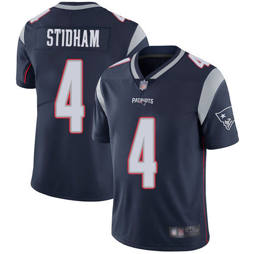 Jarrett Stidham New England Patriots navy Vapor jersey