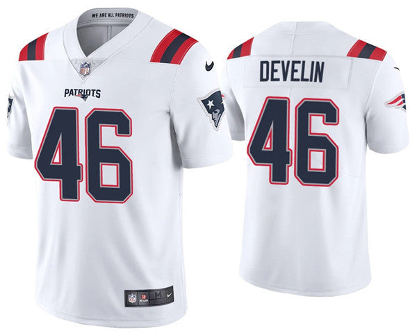 James Develin New England Patriots white Vapor jersey
