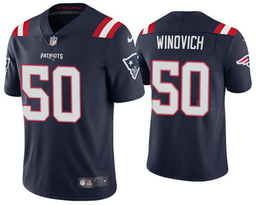 Chase Winovich New England Patriots navy Vapor jersey