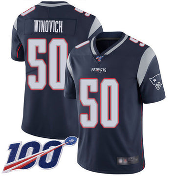 Chase Winovich New England Patriots navy Vapor jersey