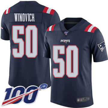 Chase Winovich New England Patriots navy Vapor jersey