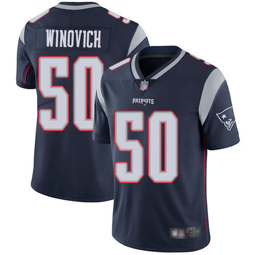 Chase Winovich New England Patriots navy Vapor jersey